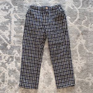 Fina Ejerique Houndstooth Checkered Trousers Size 4 yr